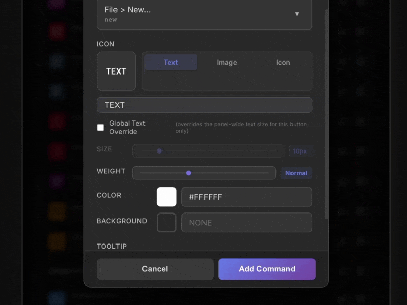 AiBar Button Colors feature
